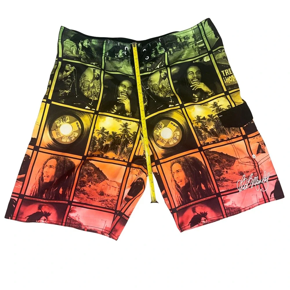 Bob Marley One Love‎ Board Shorts Reggae Graphic Men's L 40